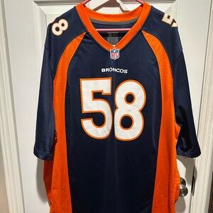 NFL Broncos Von Miller Navy and Orange Jersey